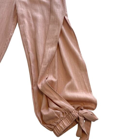 LULUS Taking a Vacation Light Pink Side Slit Jogger Pants Womens M, Coastal Boho - Picture 6 of 11